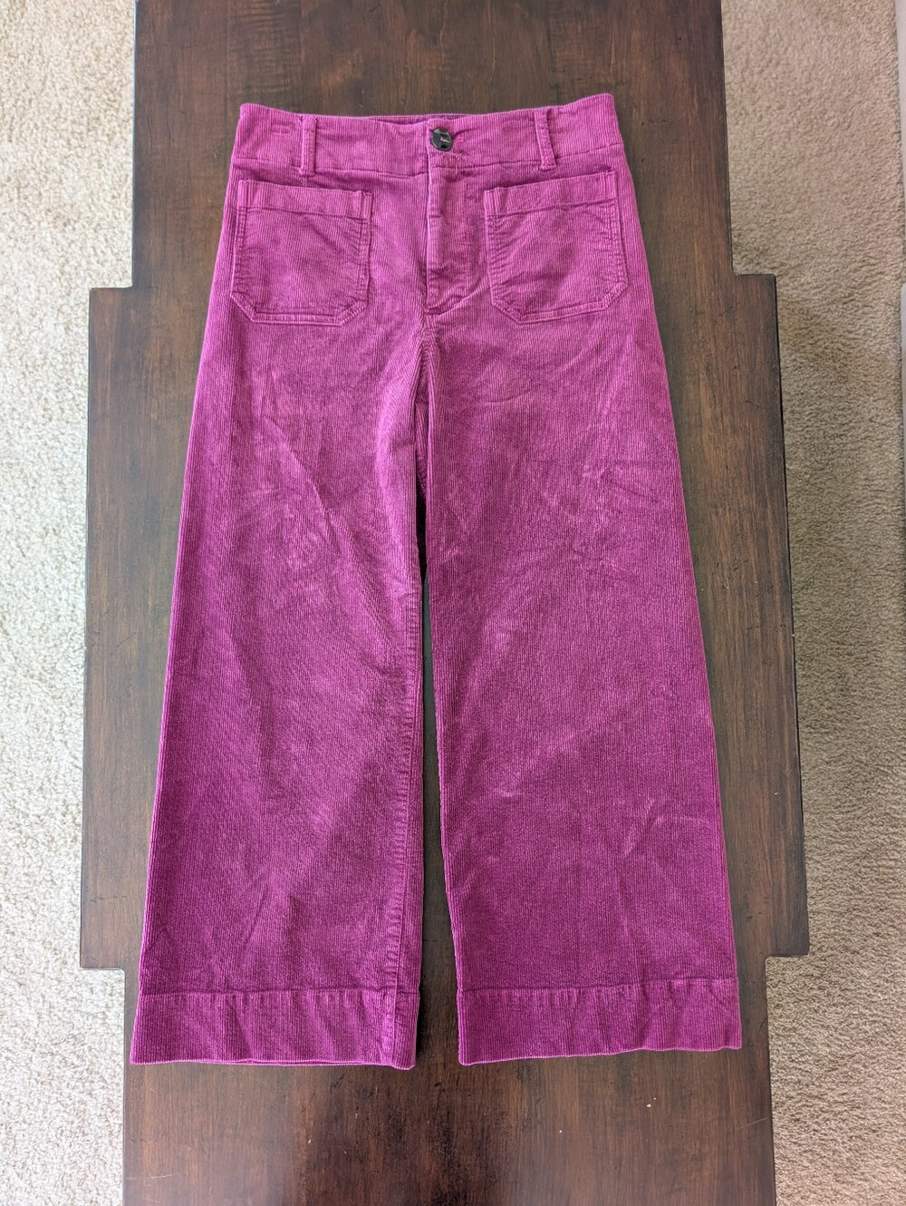 Maeve Colette Wide Leg Corduroy Pants